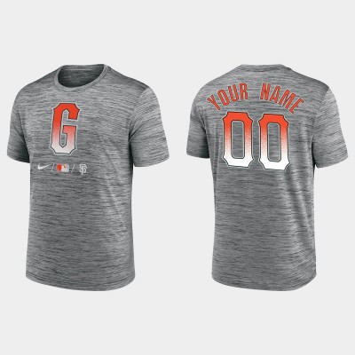 San Francisco Giants Custom Men's 2021 City Connect Practice Anthracite Tshirt